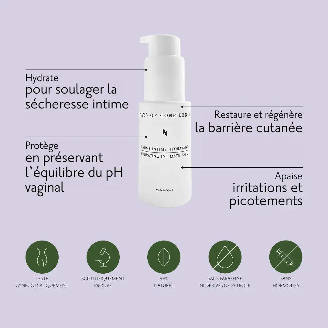 hide-ES / hide-EN BAUME INTIME HYDRATANT MENOPAUSE BENEFICES