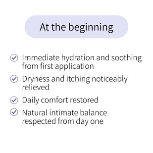 Immediate intimate hydration and comfort